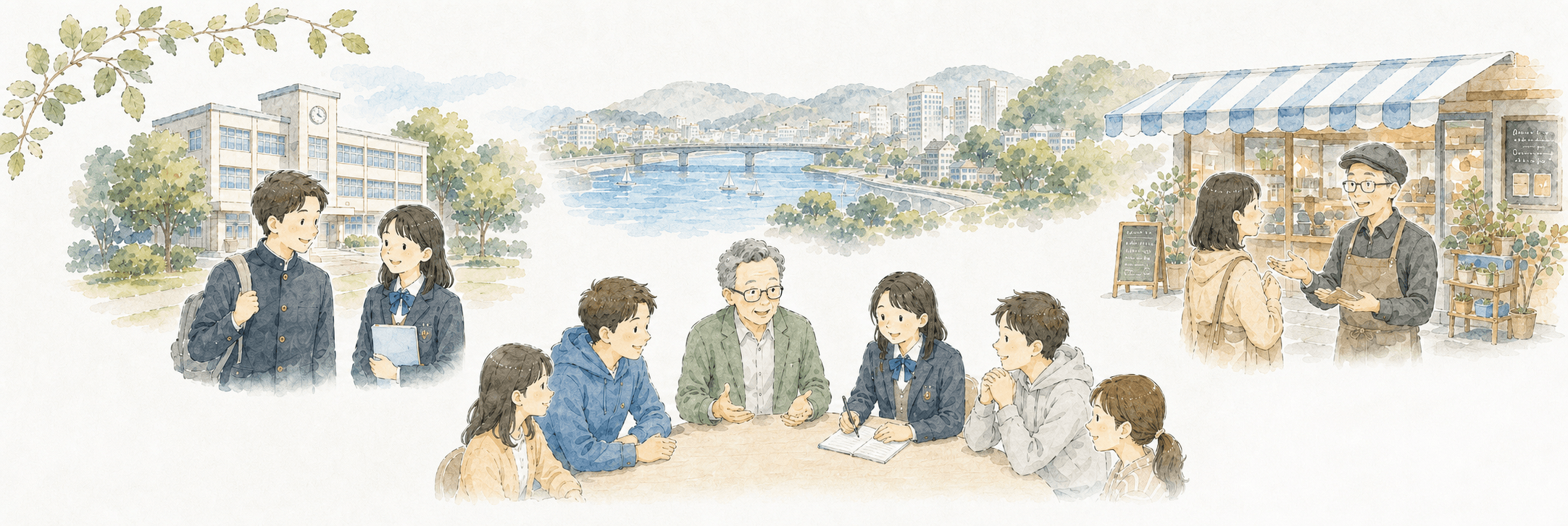 地域の仕事の魅力を伝える様子